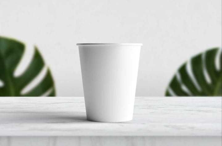 Vand pahare  din carton alb 225 ml cafea, sug ceai 8 0z.