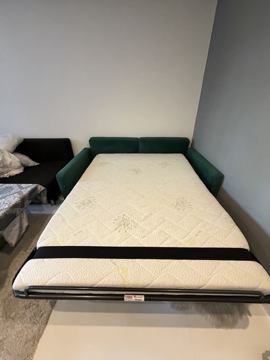 Canapea extensibilă verde