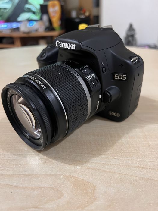 Cameră FOTO DSLR Canon EOS 500D, Made In Japan, Ca NOU, Obiectiv, Incarcator, Card 8 GB