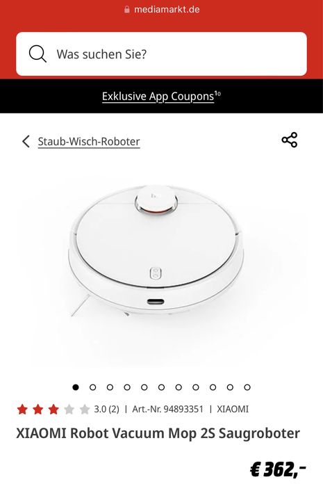 Робот пылесос, Xiaomi vacuum mop 2s обмен на алису Max