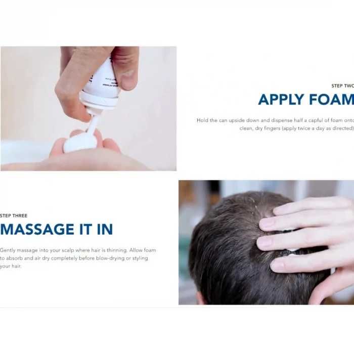 Spuma Rogaine 60ml, pentru barbati, Minoxidil 5%, împotriva căderii părului, tratament complet 3 luni, produs in SUA
