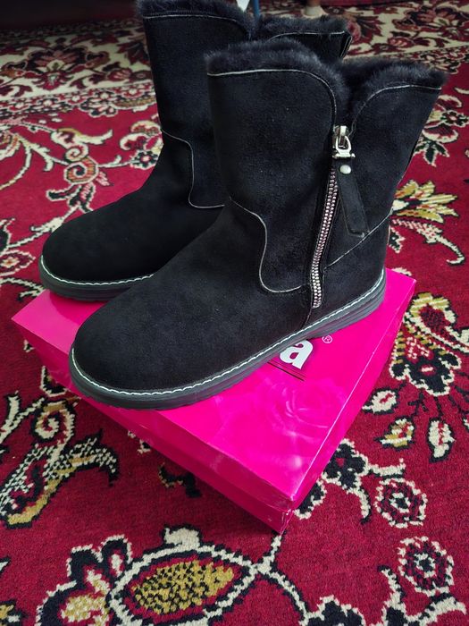 Ботинки полусажки на меху