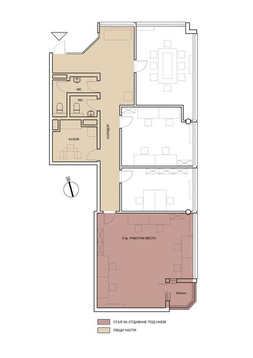 Дава се под наем Офис в София, Дървеница - 65 кв.м за 612 € - Снимка #1