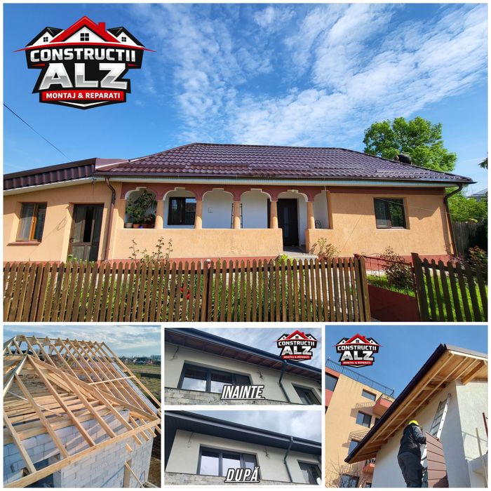 Constructii ALZ / Reparatii Urgente Acoperis / Montaj Rapid / Garantie / Mansardări / Jgheaburi & Burlane