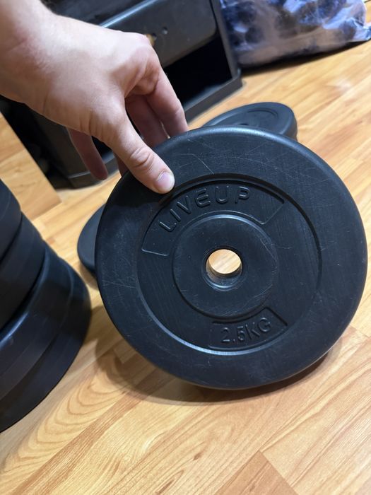 Тежести дискове ф28 и ф30 - 10кг, 5кг, 2.5кг и 1.25кг