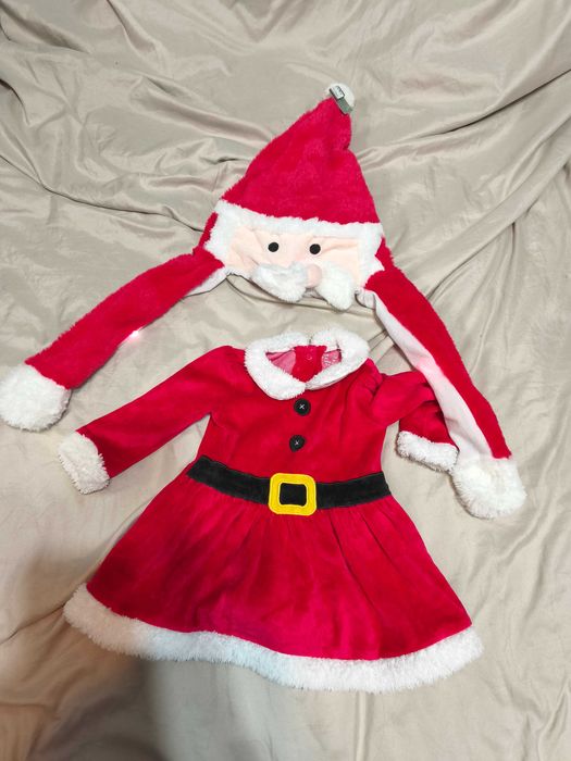 Rochiță Craciunita 6-9 luni+ caciula