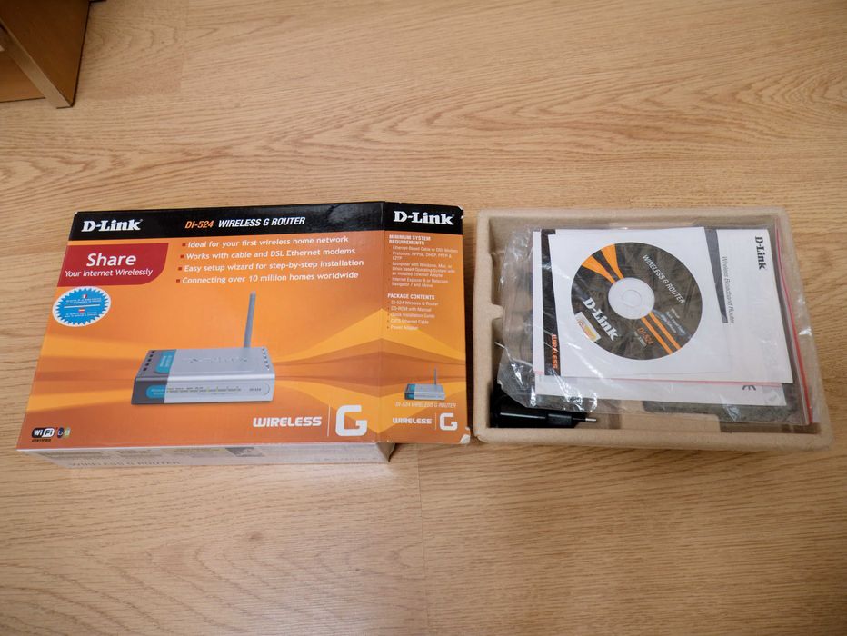 Wi-Fi Рутер D-Link DI-524, 4x 10/100 Ethernet порта