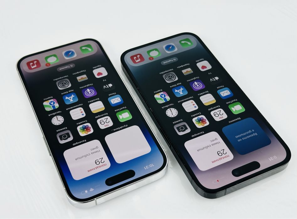 Apple iPhone 14 Pro Max 128GB Black / Silver Перфектен! Гаранция!