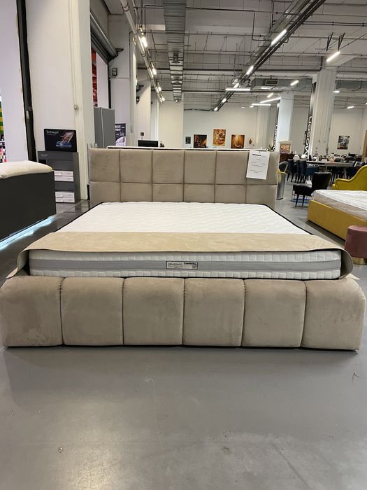 Pat tapitat 180/200 somiera metalica reglabila