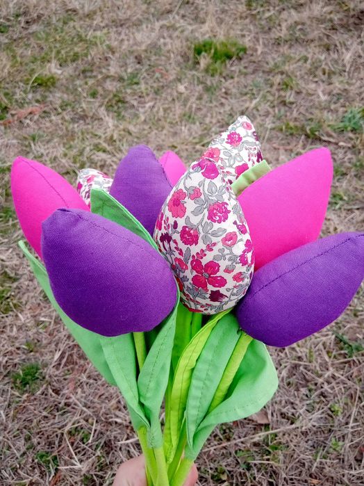 Цветя от текстил - ръчна изработка