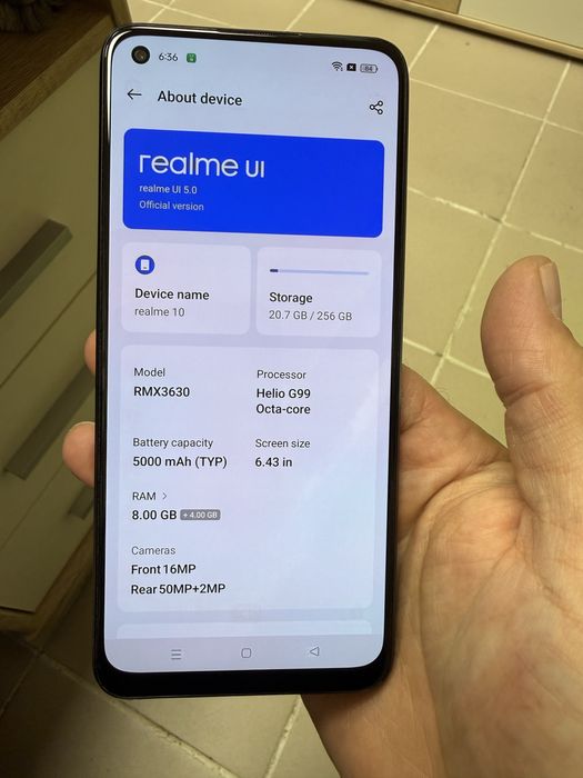 Realme 10 8/256gb - отличен