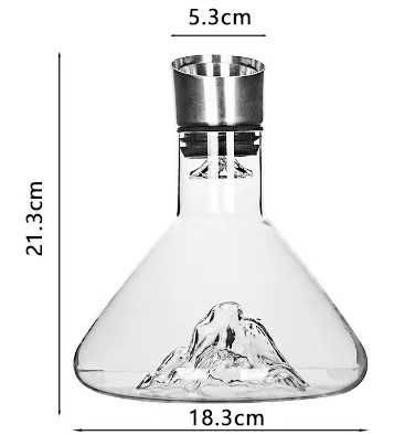 Декантер - бутилка за вино и уиски с 3D планина