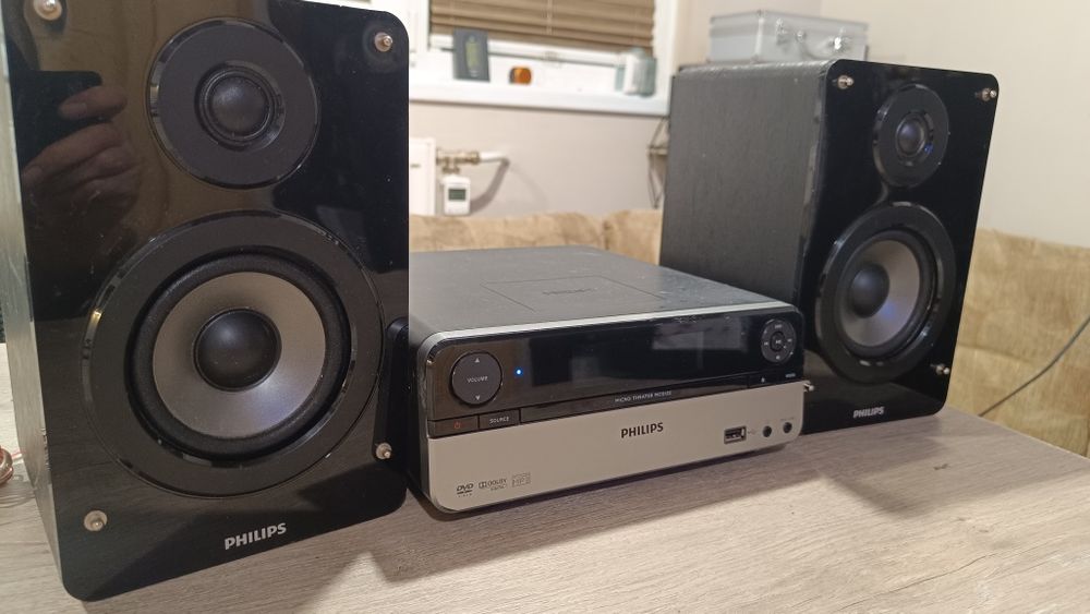 PHILIPS micro theater mcd 122, USB , Mp3, DVD, AUX,  FM ,Mp3-link