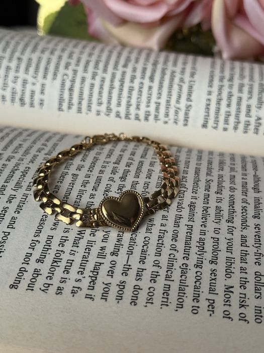 Bratara aur 18K placata inoxidabila cu inimioara eleganta