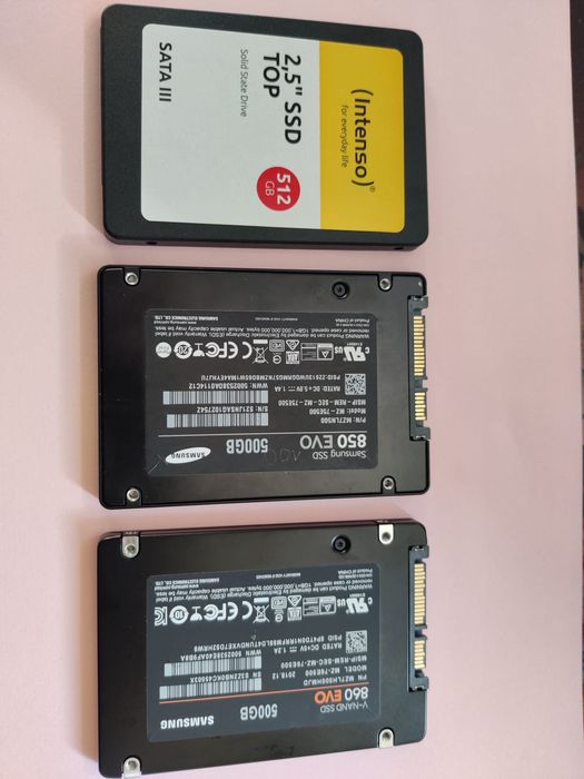 SSD 500gb Samsung Evo 860.850.Intenso