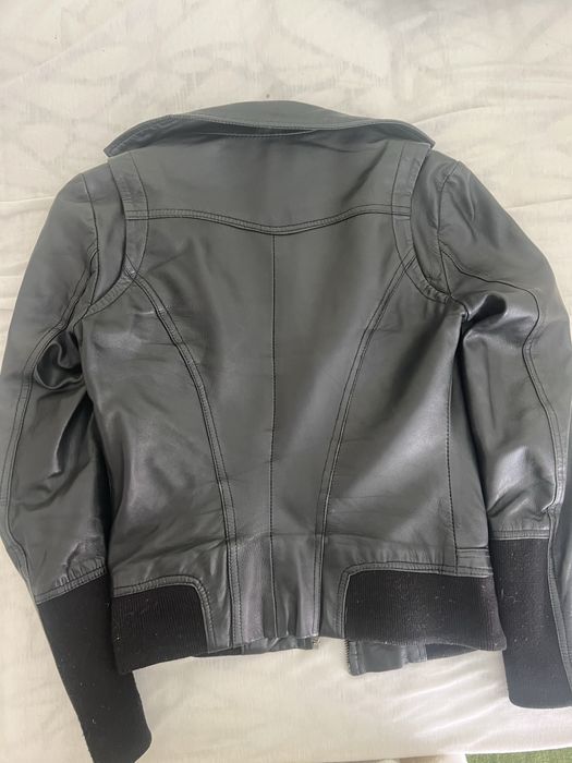 Яке от естествена кожа Mango