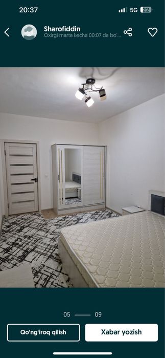 Sergile choshtepa metro kvartira sotiladi 7-etaj 53000$