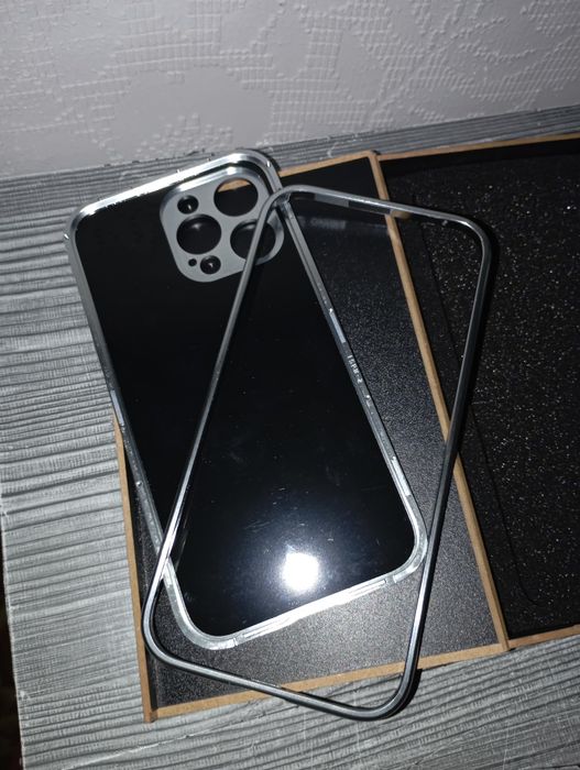 Чехол iPhone 15 Pro max / серебристый