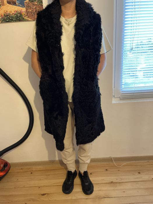 Пухен елек от бизон естествен косъм