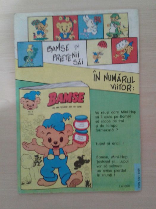 Revista de benzi desenate romaneasca Bamse an 1994 foarte RARA