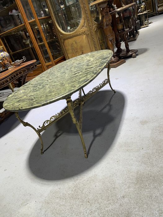 Masuta pentru cafea din bronz masiv cu blat de marmura