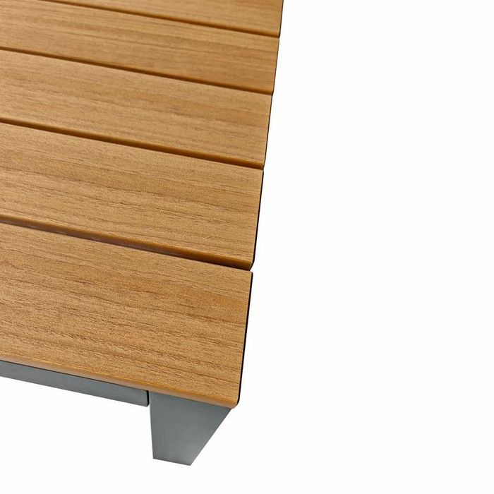 Mobilier terasa gradina aluminiu polywood 4 piese perne incluse gri