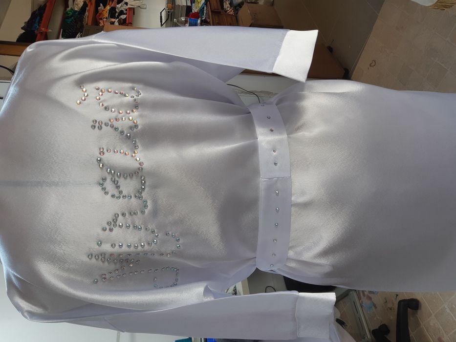 Halat mireasă satin alb