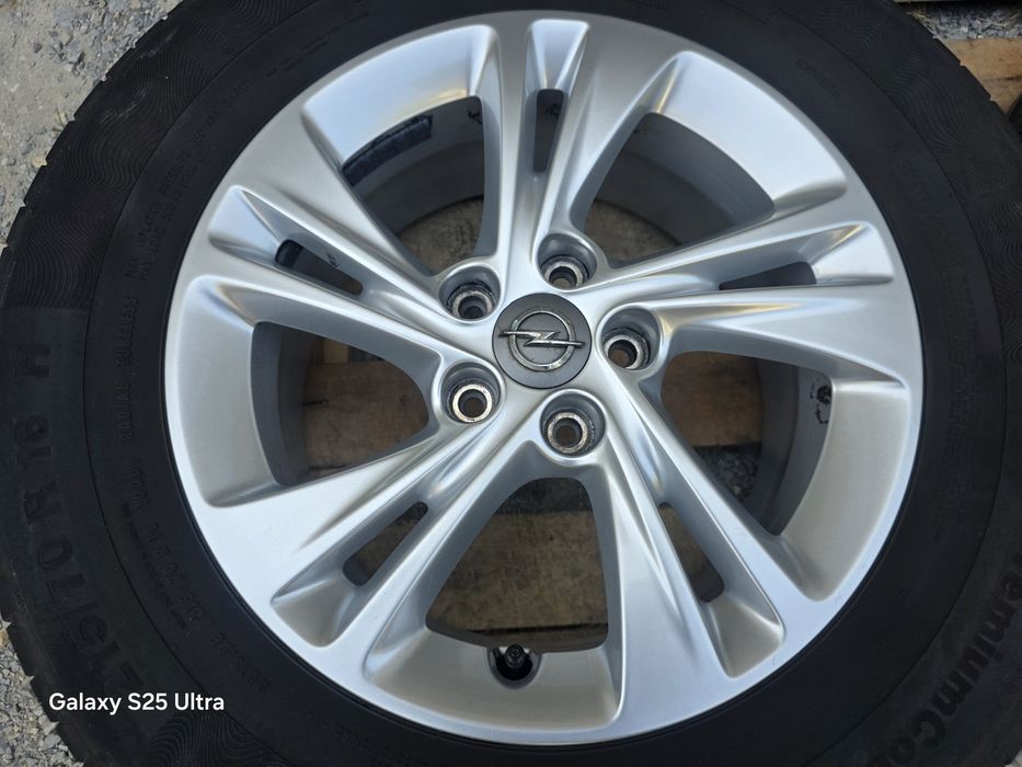 Лети джанти 16ки 5х108 Opel, Peugeot + летни гуми 215/70/16 Continental