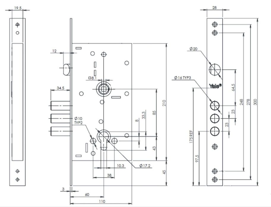 Broasca ușa metalică Yale