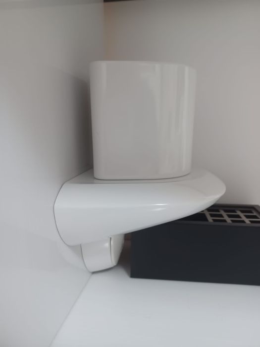 Suport Carrara & Matta periuțe și pasta de dinți acril duraluminiu alb