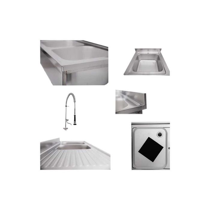 Мивка неръждаема с долен рафт  SD L70, L60