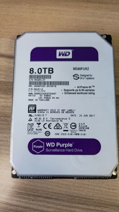 Western Digital Purple 8 Тб WD80PURZ