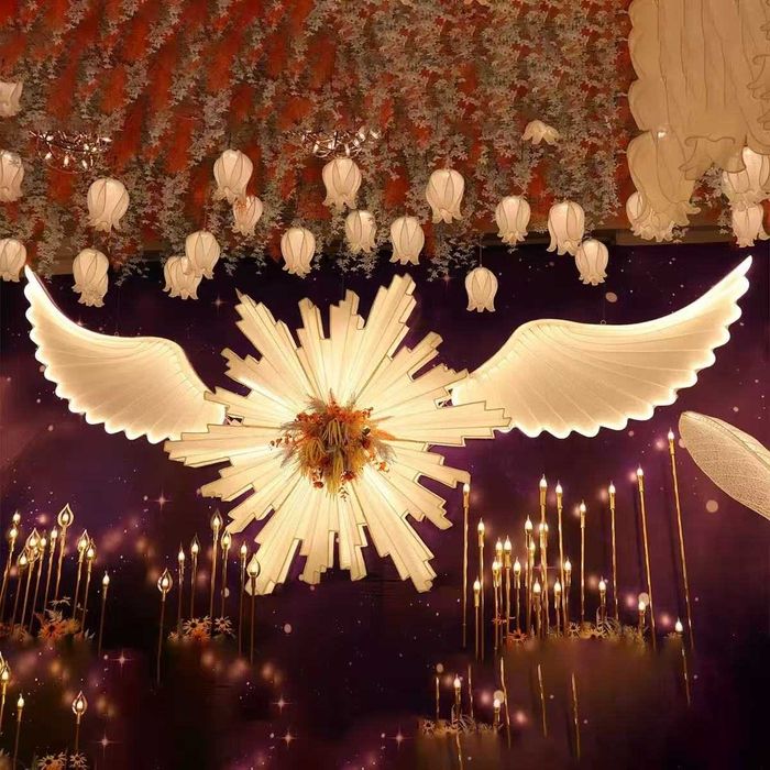 Decor Aripi decorative LED tip Inger pentru evenimente lumina calda 2 M design elegant