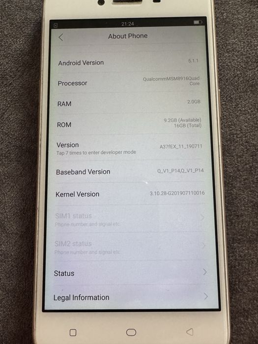 Телефон OPPO A37F