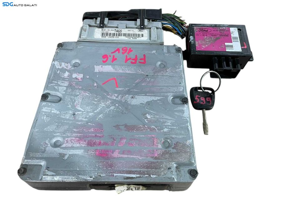 Kit Pornire ECU Calculator Motor Confort Chei Cheie CIP Imobilizator Ford Focus 1 1.6 Benzina 1998 - 2004 Cod 98AB-12A650-CCG [L4811] [L4812]