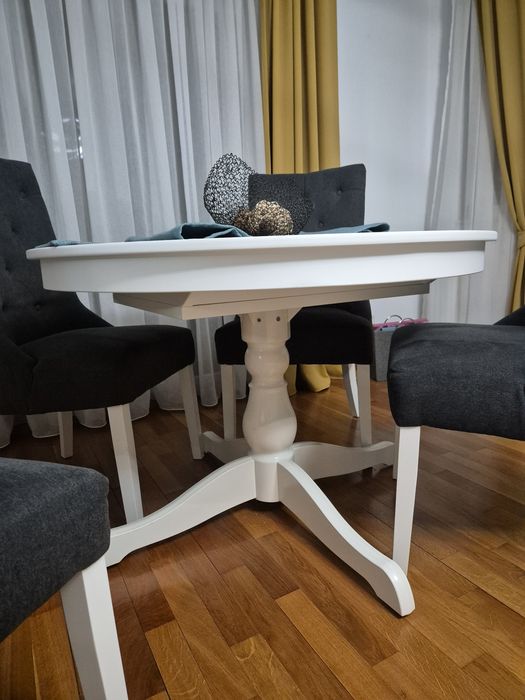 Set masa lemn masiv cu 6 scaune