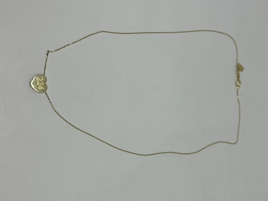 златен дамски синджир с висулка сърце 1.75гр 14к 585