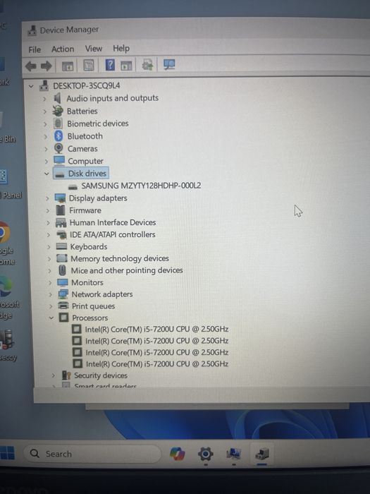 Laptop Lenovo L470 ; i5 7200U ; 8 GB RAM ; SSD 128 GB