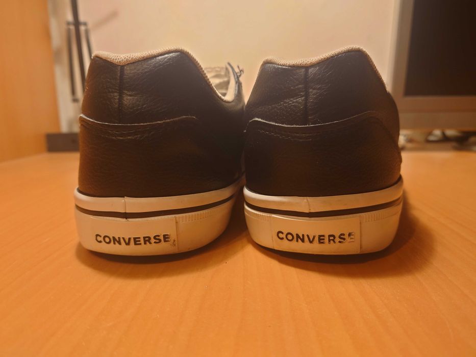 Pantofi Converse negri din piele 45 (adidasi)