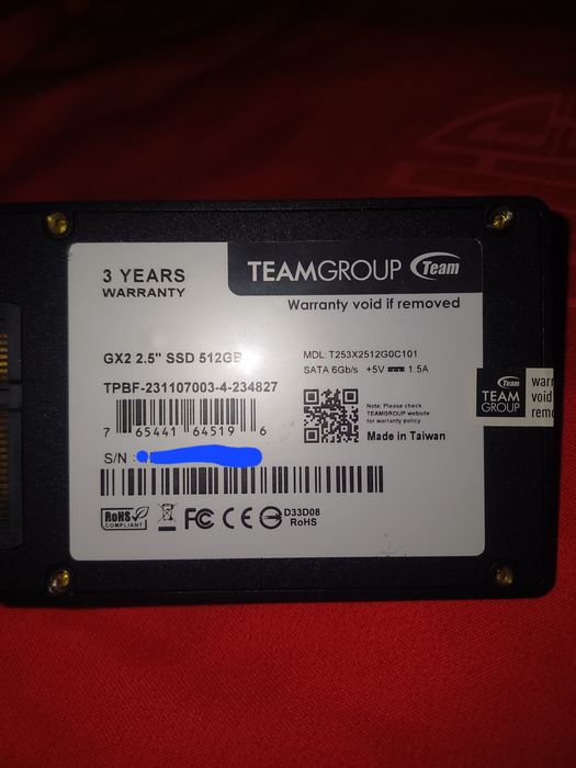 не рабочий SSD Диск на 512гб