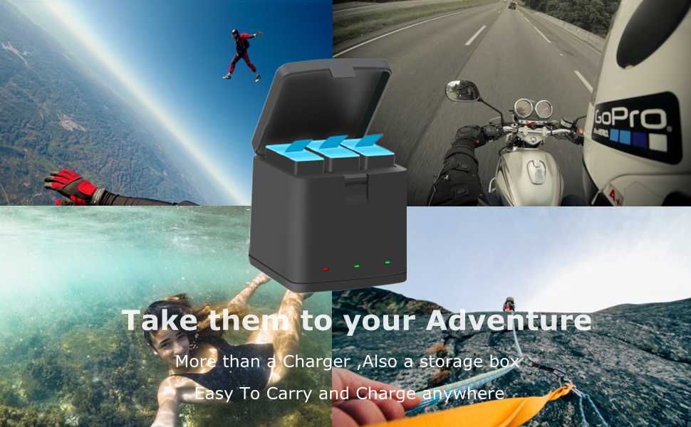 Комплект от 3 батерии и кутия COOLSHOW Hero 12/11/10/9-1800mAh