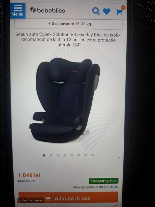 Vand scaun auto CYBEX B3