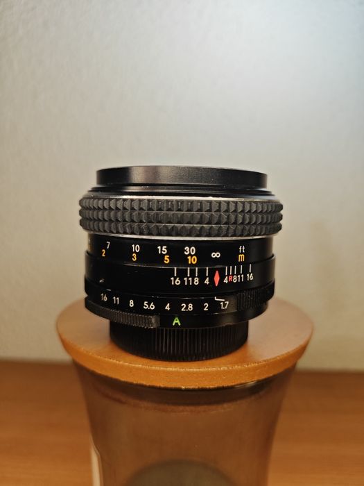 Obiectiv Chinon Auto 55mm f/1.7 M42 – stare excelentă, Made in Japan