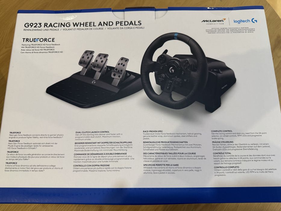Logitech G923 волан с педали за РС и PS4/5