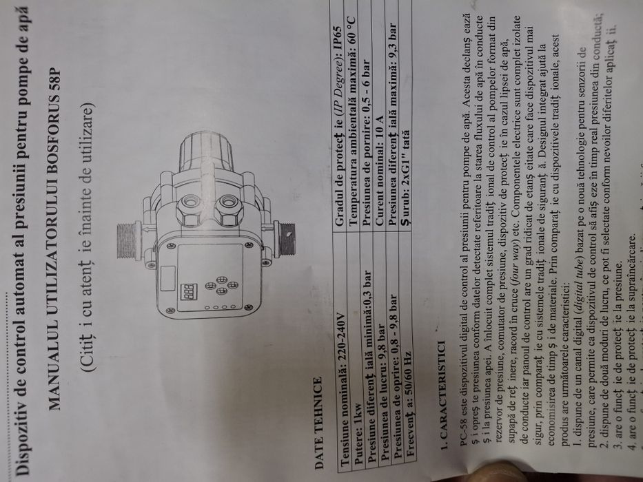 Presostat electronic