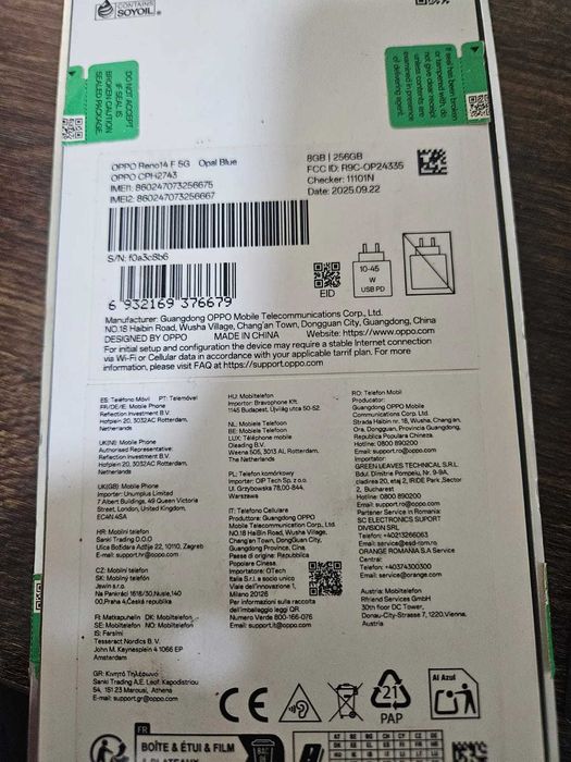 Oppo Reno 14F 5g 256 8gb