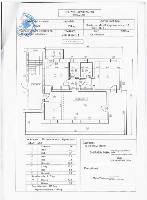 Apartament 3 Camere Sinaia (Ultracentral)