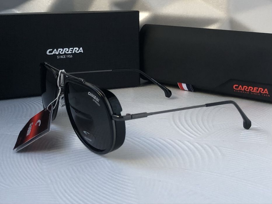 Мъжки слънчеви очила авиатор carrera 2 цвята черни мат лак