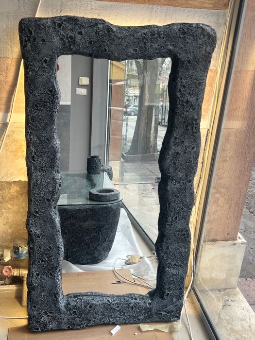 Луксозно дизайнерско огледало „Vulcano“ с LED осветление