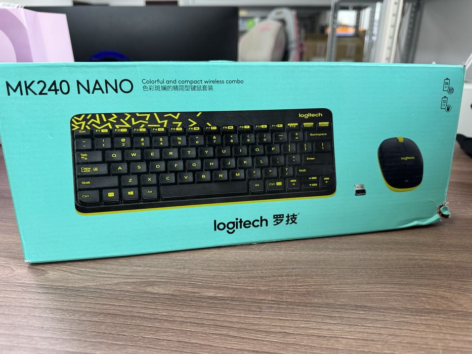 Клавиатура Logitech MK240 Nano+ мышь